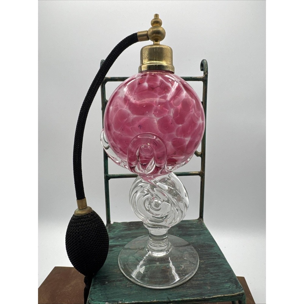 Vintage Art Glass Perfume Atomizer by "Royal Limited" Murano Style Hand Blown